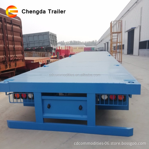 Container Transportation 20/40 Feet Flatbed Semi Trailer for Sale